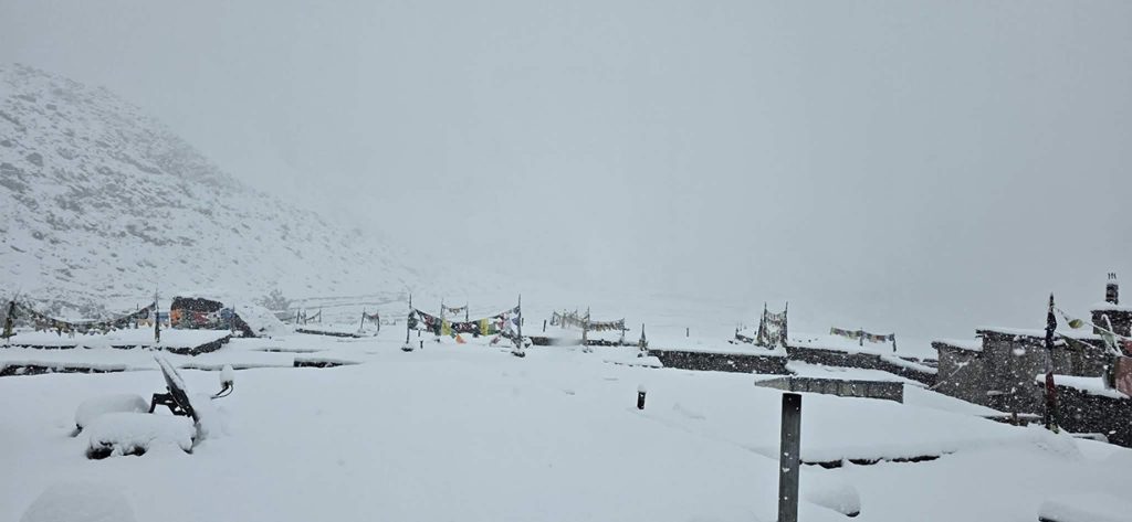 हुम्लाको उत्तरी नाम्खा गाउँपालिका भारी हिमपात, नारा र न्यालु सडक अवरुद्ध