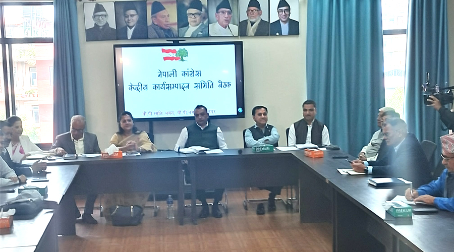 कांग्रेसको कार्यसम्पादन समिति बैठक सुरु